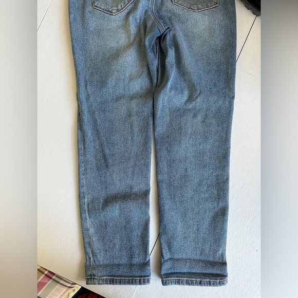 BlankNYC High-Rise “Madison Crop” Denim w/ Leather Navy Blue Star Detail Size 27 - Picture 2 of 6